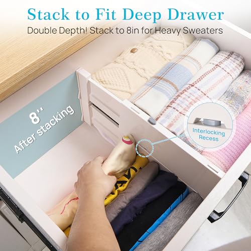 16 Pack Drawer Dividers for Clothes (16 Count)