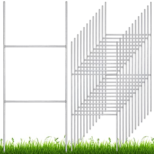 12 Pcs Yard Sign Stakes 24'' x 10'' H Frame Wire (12 Count)