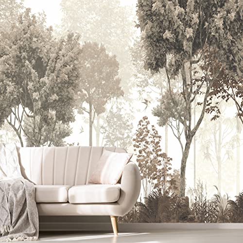 Vintage Forest Wallpaper Nature Wall Mural Wallpaper for Bedroom Living Room