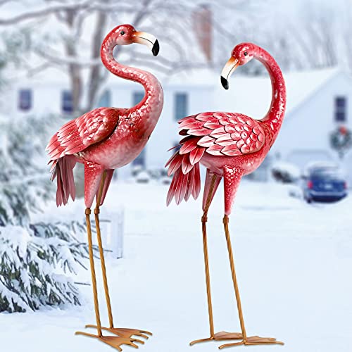 Flamingo Garden Statues and Sculptures (2 Count)