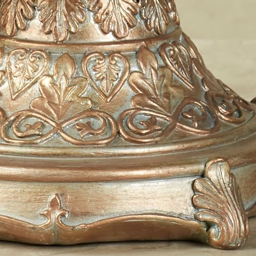 Cambria Aqua Marbled Traditional Centerpiece Pedestal Bowl Table Decoration Centerpiece Bowl Only