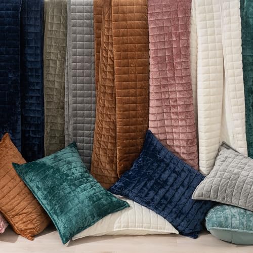 Channel Box Stitch Velvet Quilt Set