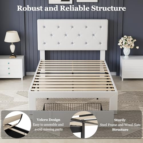 Twin Size Bed Frame with Storage Drawers