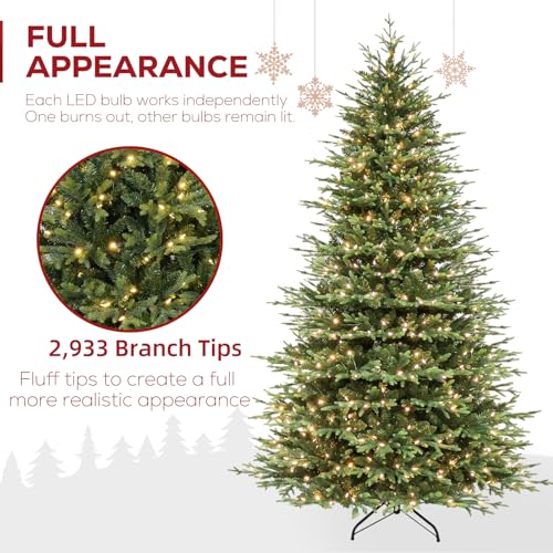 7.5 ft Prelit Christmas Tree with Realistic PE Foliage