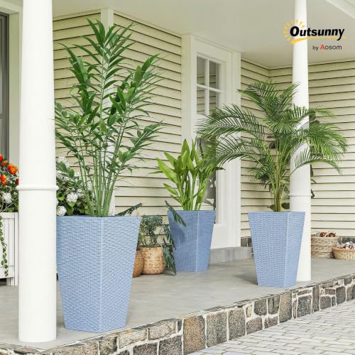 24 in Taper Tall Planters for Outdoor Plants Set of 3 (3 Count)