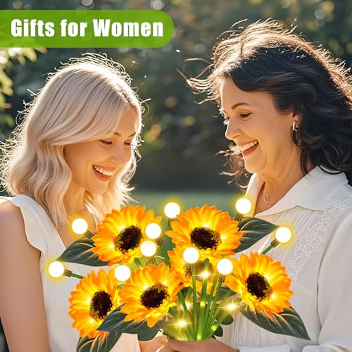 6 Pack Solar Sunflower Lights Waterproof Outdoor (2 Count)