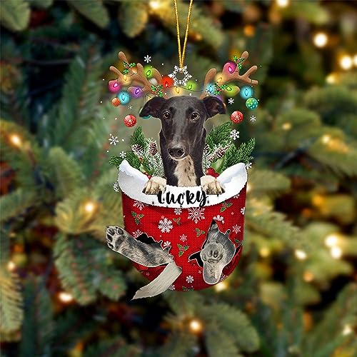 Greyhound Dog Christmas Ornament