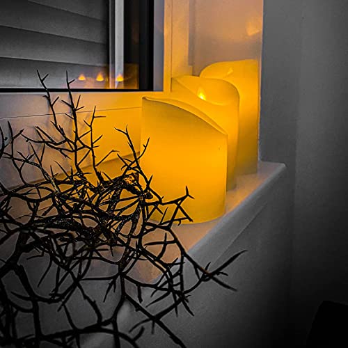 Flameless Battery Operated LED Candles 10key Remote Control 24 (3 Count)