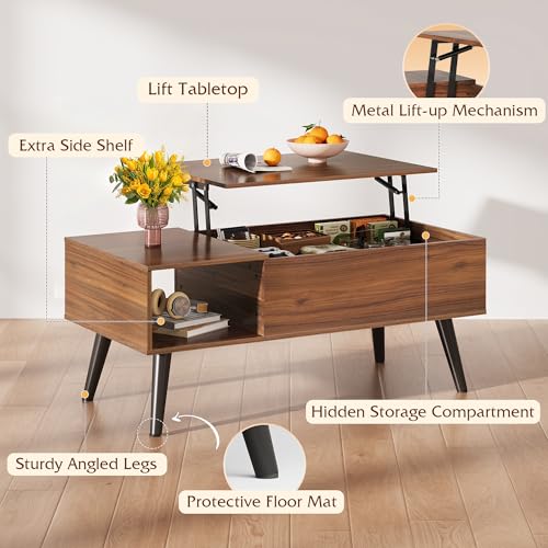 Lift Top Coffee Table with Hidden Storage