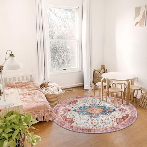 Ultra Thin Washable Round Rug