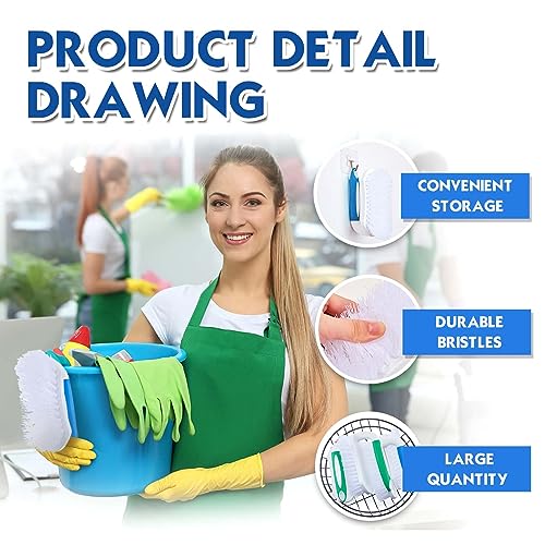 12 Pcs Scrub Brush Bulk for Cleaning with Handle