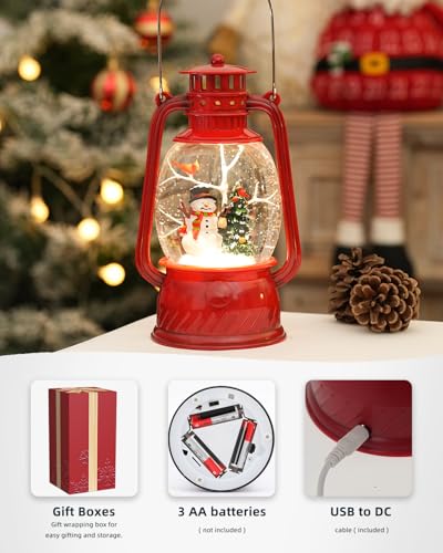 Christmas Decor Christmas Snow Globe Lantern