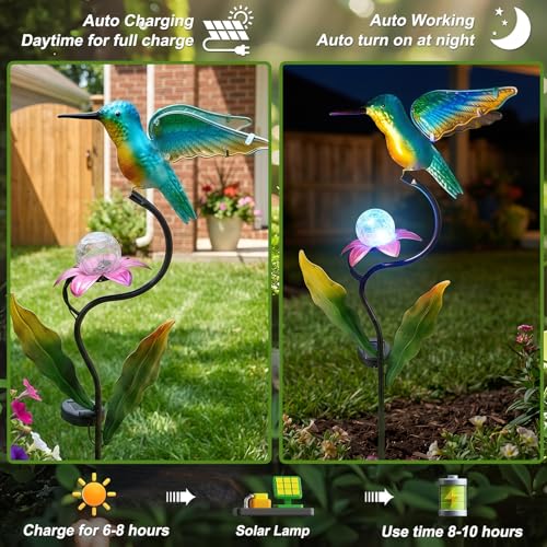 46 Inch Solar Hummingbird Lights