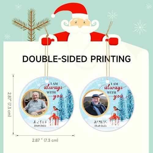 Personalized Memorial Christmas Photo Ornament