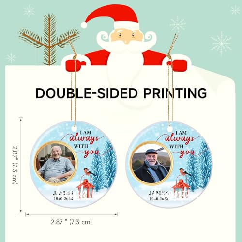 Personalized Memorial Christmas Photo Ornament