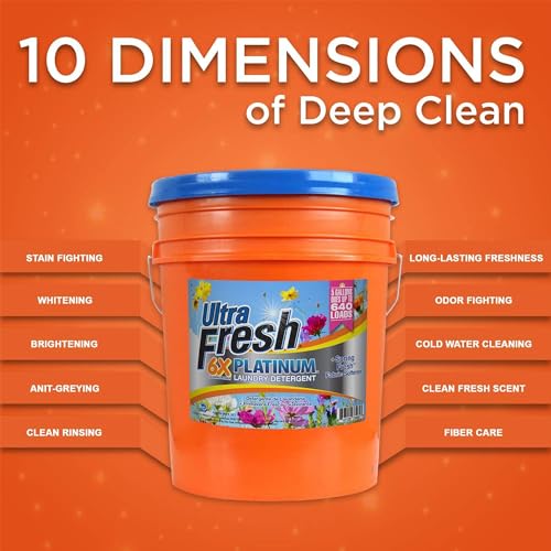 6X Platinum Detergent + Softener & Fresh Scent Sheets Bundle (640 Fl Oz)