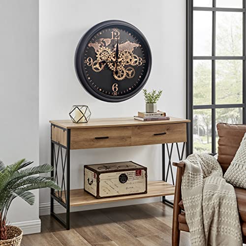 24 Inch Wall Clock with Real Moving Gears