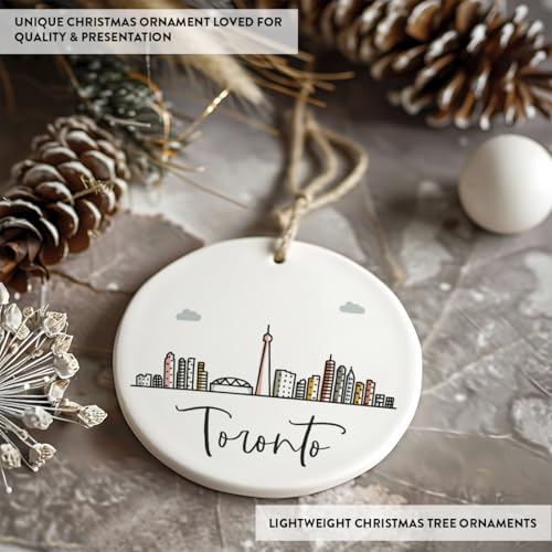 Round Ceramic Porcelain Christmas Tree Ornament Keepsake Gift