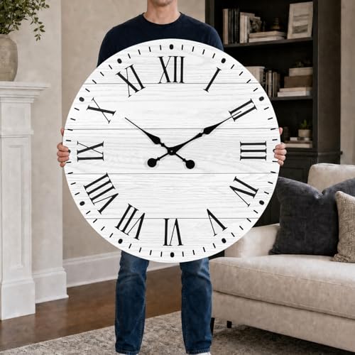 Large Wall Clock with Roman Numeral