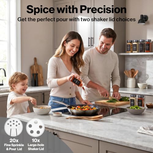 Glass Spice Jars with Label (24 Count)