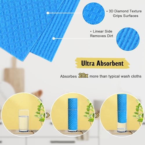 Swedish Dishcloths for Kitchen (10 Count)