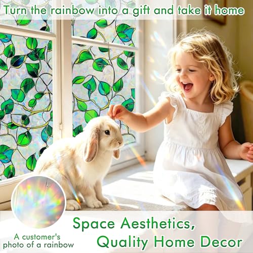 Rainbow Stained Glass Window Privacy Film