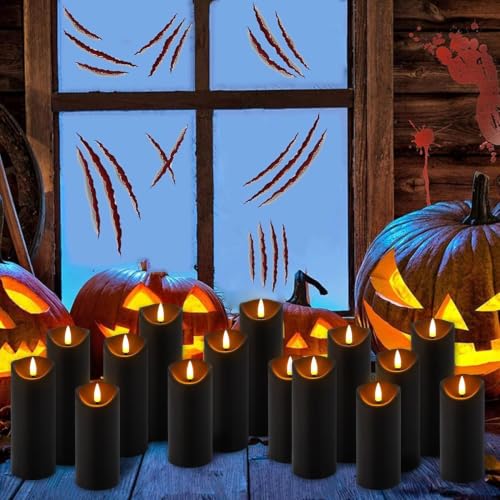 24 Pack Flameless Candles Battery Operated Candles Pillar LED Candles with 10 (24 Count)