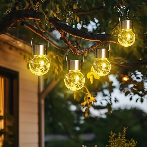 Solar Lights Outdoor Hanging Lantern Garden Decor for Outside 16Pc (16 Count)