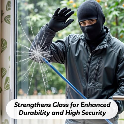 Security Safety Shatterproof Window Film 4 Mil Clear 17.4x118in