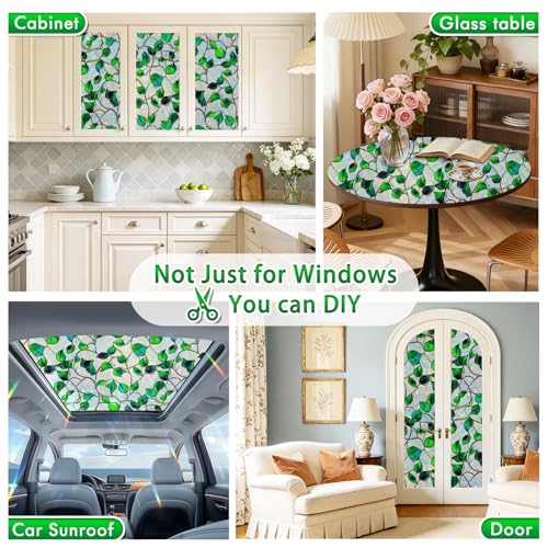 Rainbow Stained Glass Window Privacy Film