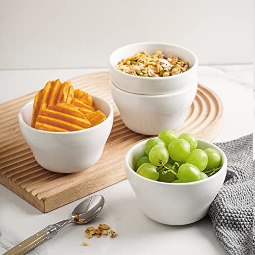 Ceramic Small Bowls Dessert Bowls 8oz Bouillon Cups for Dessert Soup Dipping Sauce Coffee Cupping Microwave and Dishwasher Safe (6 Count)
