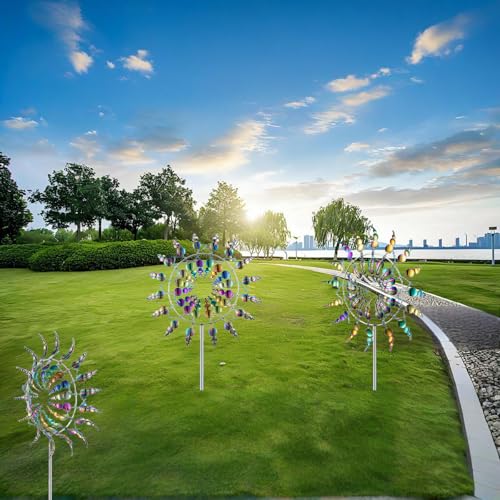 Unique and Magical Metal Windmill (2 Count)