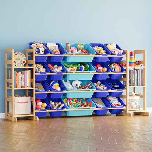 Toy Storage Organizer with 6 Shelves and 20 Bins