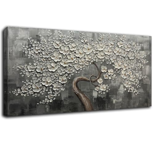 White Flower Wall Decor Living Room Decor Bedroom Decor Aesthetic Hand