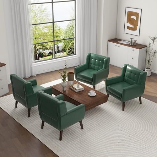 PU Leather Accent Chairs Set of 4 (4 Count)