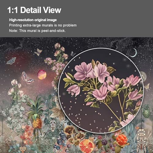 A Tropical Dream Under the Stars and Moon Jungle wall Mural Peel and Stick Wallpaper for Bedroom Living Room