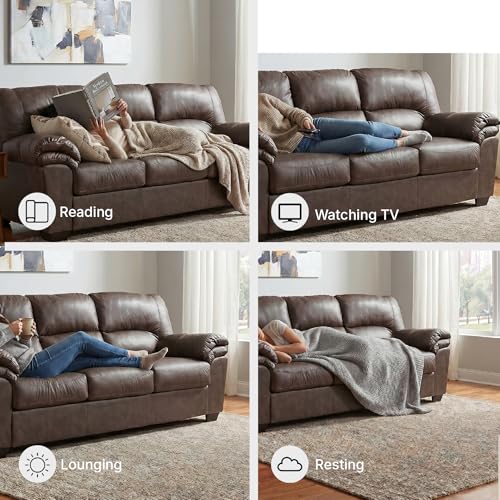 Faux Leather Living Room Sofa