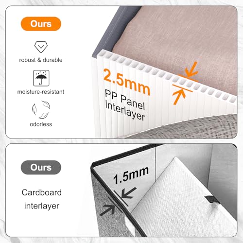 Fabric Wardrobe Storage Bins (6 Count)