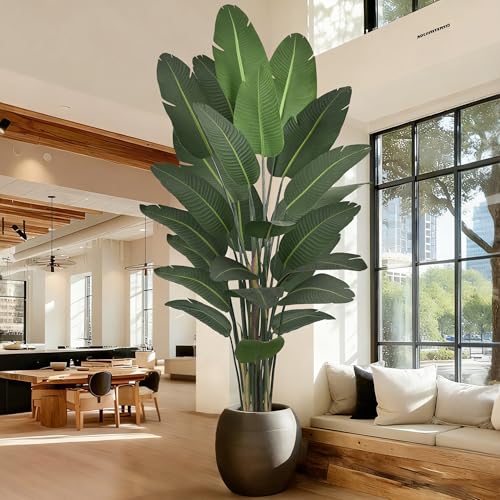 Artificial Bird of Paradise Tree 9FT 25 Thick Matte Texture Leaves