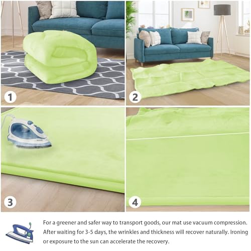 Baby Play Mat for Floor Nursery Muscle Mat Area Rug Playroom Rug 79"x118" Elastic Foam 1.3" Thick Crawling Mat for Babies