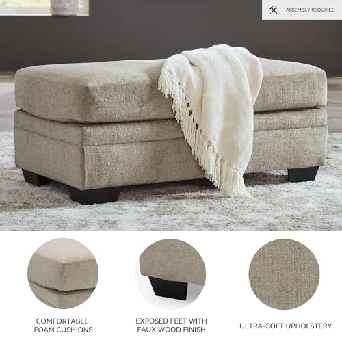 Stonemeade Rectangular Chenille Ottoman