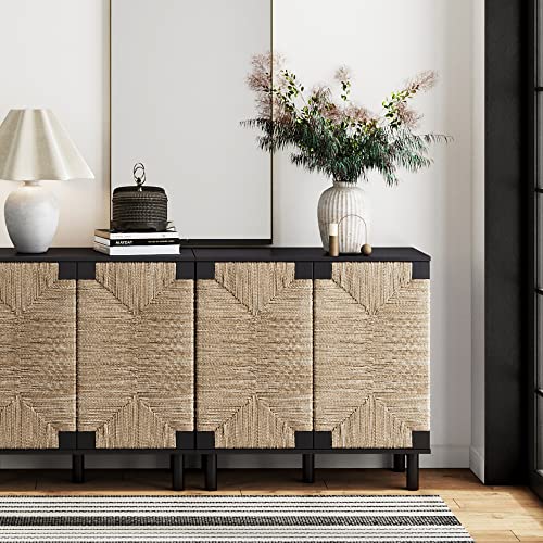 Beacon Accent Natural Sideboard Storage Cabinet TV Stand in Wire