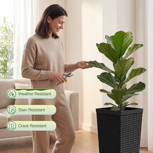 Resin 24'' Tall Planters (2 Count)