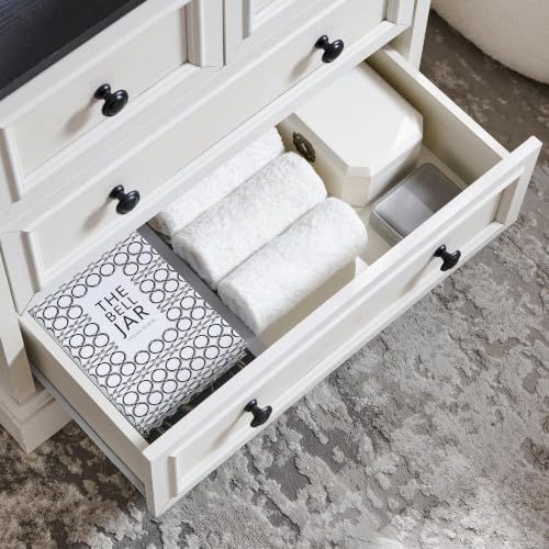26" Wide Farmhouse 4 Drawer Dresser for Bedroom
