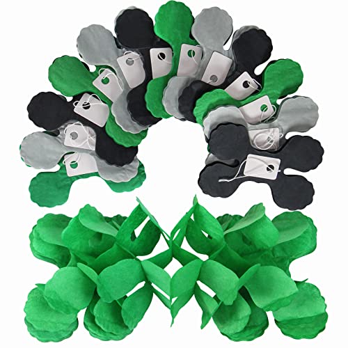 Black Green Silver Party (12 Count)