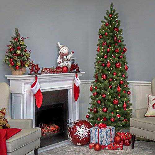 7.5ft Pre Lit Downswept Douglas Fir Christmas Tree