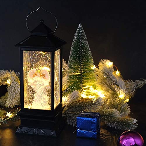 Angel Singing Snow Globe Lantern with 6 Hour Timer