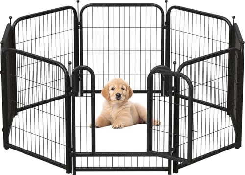 Metal Dog Playpen 32in H 8 Panels Heavy Duty Dog Fence