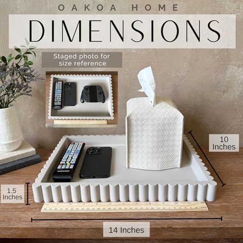 Concrete Rectangle Tray for Coffee Table Decor