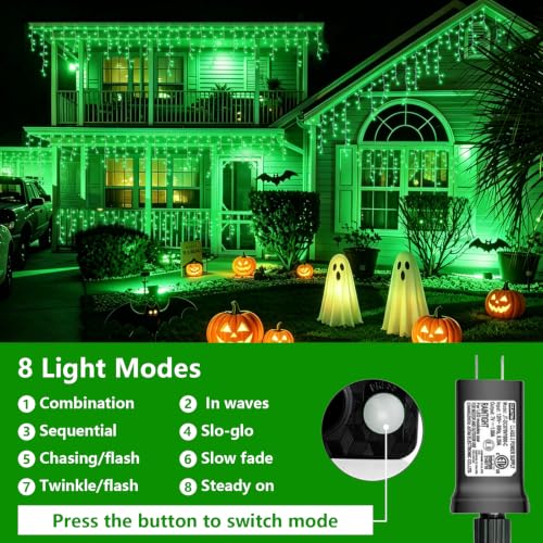 33ft 400 LED Icicle Lights for Outside (33 Foot)